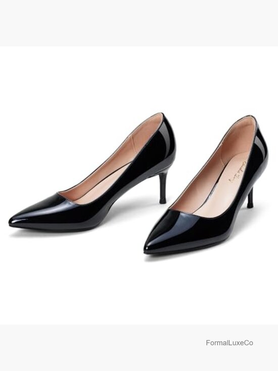 Kitten Heel Low Pumps 2.4 Inch Pointed Toe Dressy Shoes for Work Party main image 0